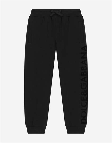 Men's Jogging Pants With Flocked Logo 